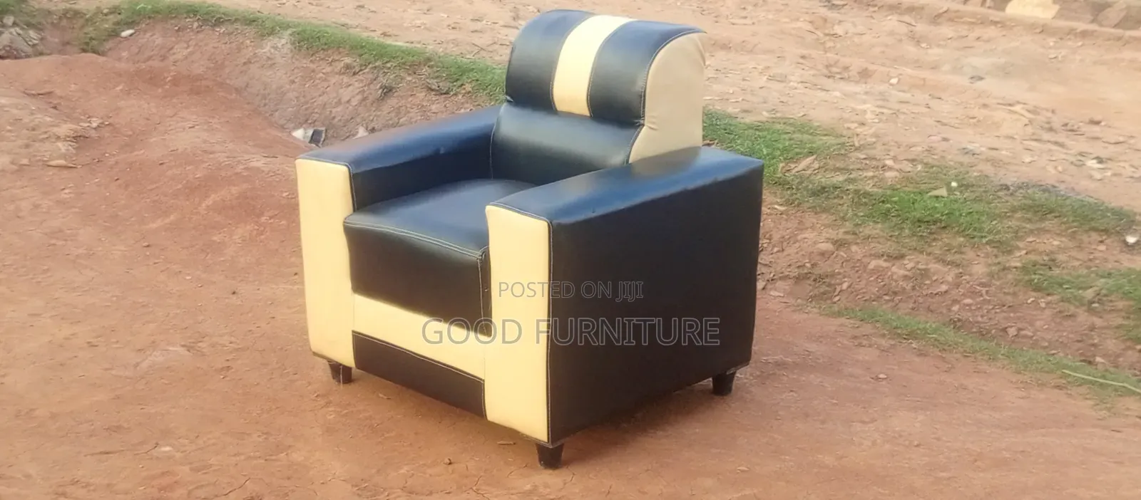 Single Seater Black Sofa