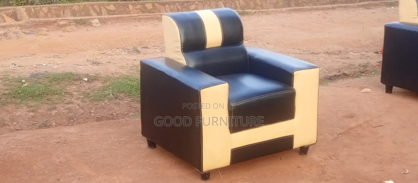 Single Seater Black Sofa