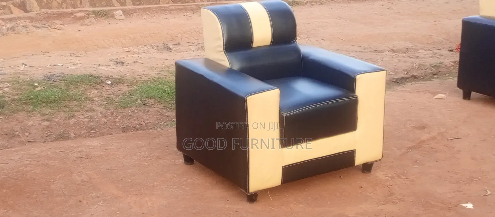 Single Seater Black Sofa