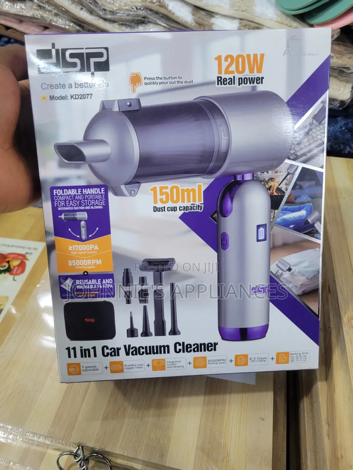 (11in1) DSP Rechargeable Car Vacuum Cleaner