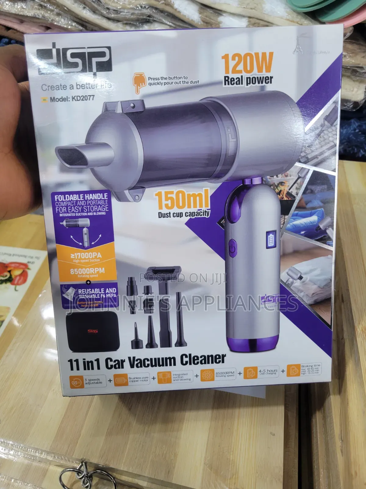 (11in1) DSP Rechargeable Car Vacuum Cleaner