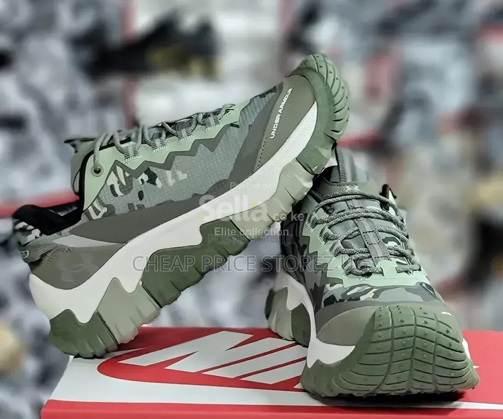 These Are the Under Armour Green Camo Rugged Trail and Hiking Sneakers