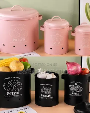 Three-Piece Potato, Onion Garlic 3-in-1 Perforated Storage Bins Set