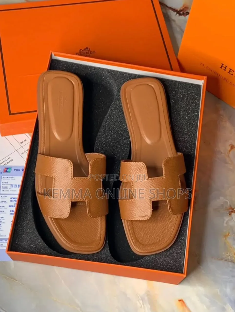 Hermès Oran Leather Sandals