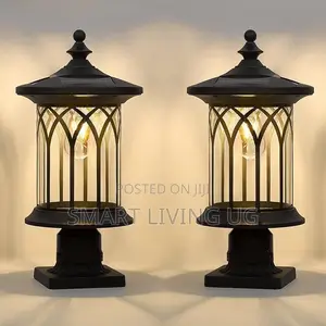 Vintage Industrial Globe Outdoor Gate Pillar Light