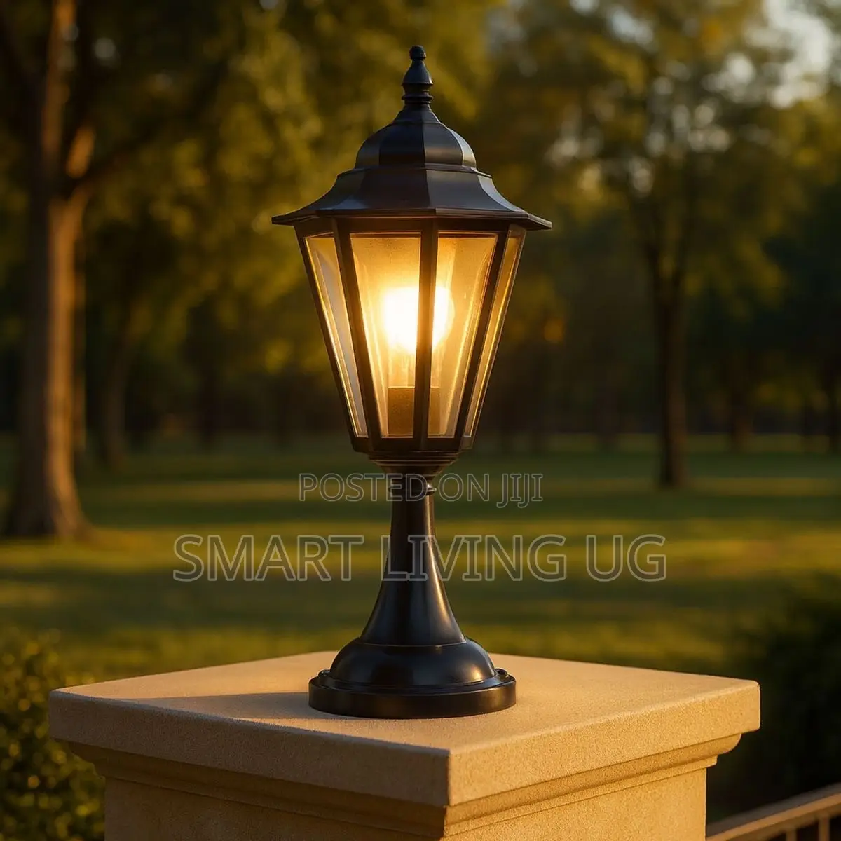 Vintage Industrial Globe Outdoor Gate Pillar Light
