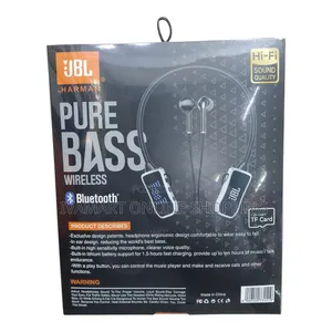 JBL TC- 21 Pure Bass Wireless Neckband Earphones With TF Card Slot