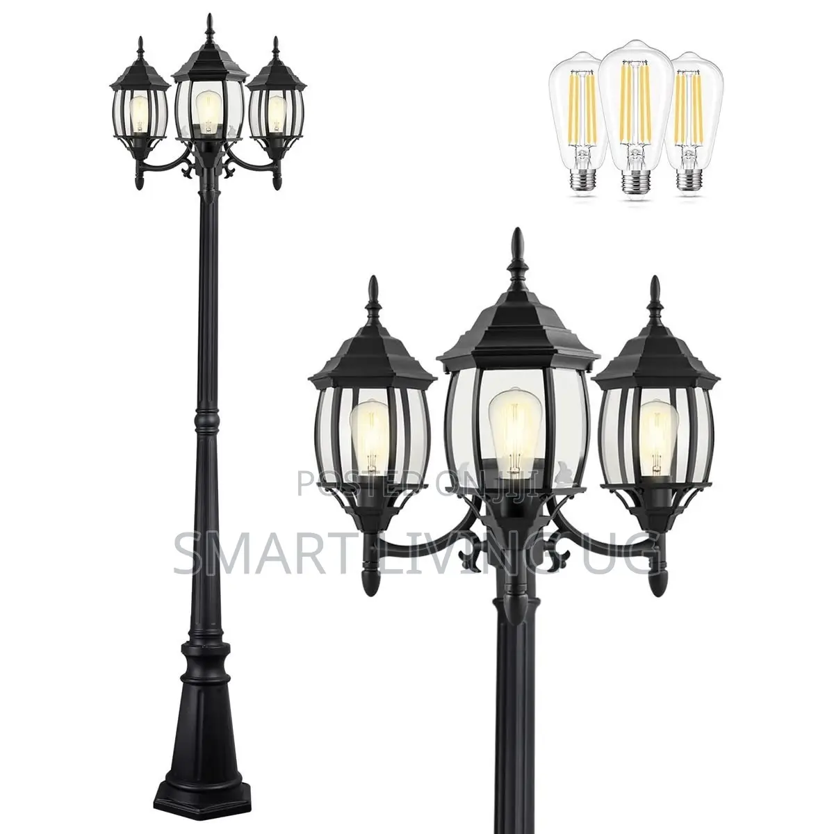 Sleek Aluminum Outdoor Garden Path Pillar Lamp