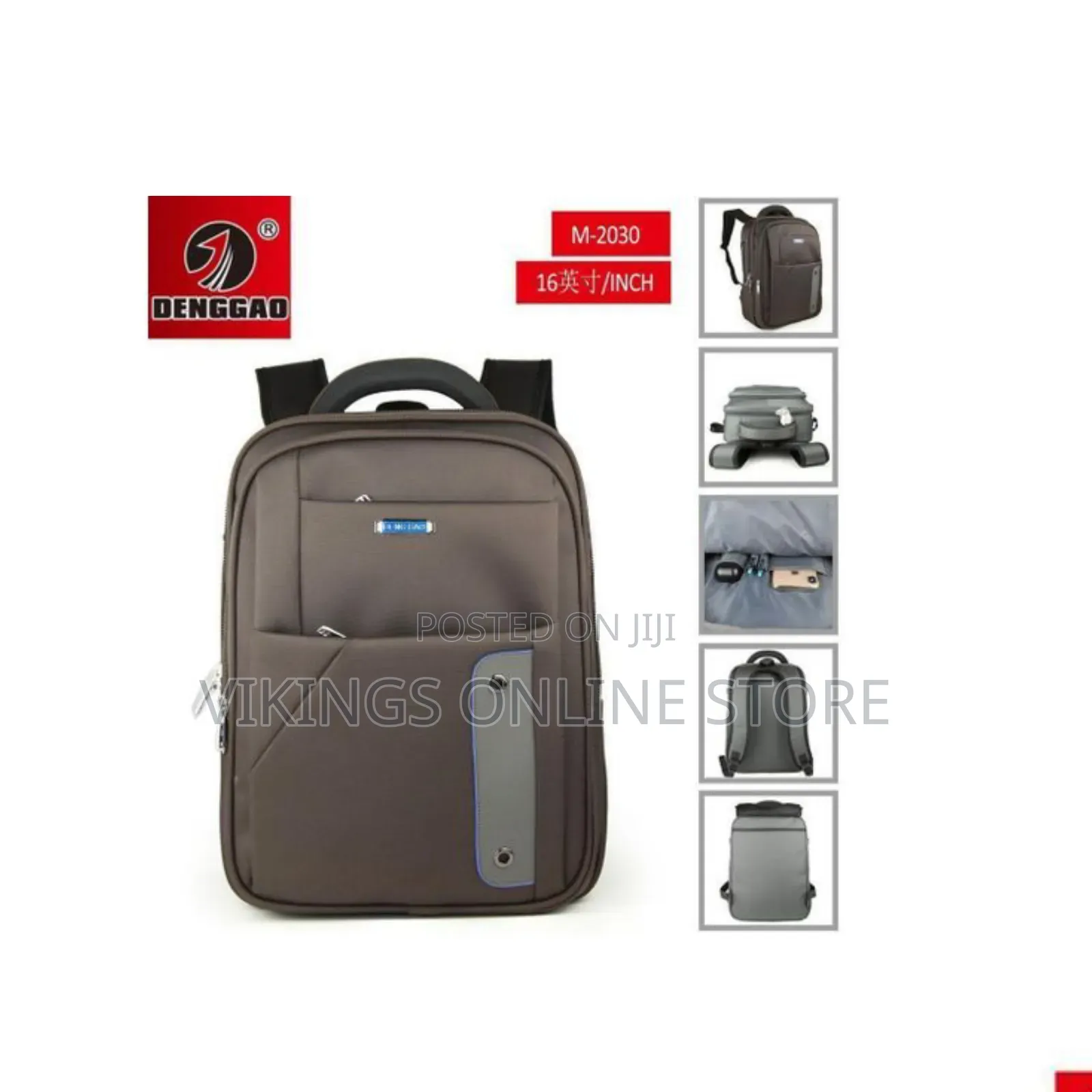 DENGGAO 16 Inch Travel Laptop Anti Theft Backpack Travel Business Work