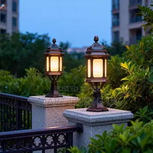 Decorative Globe Garden Pillar Light for Pathways