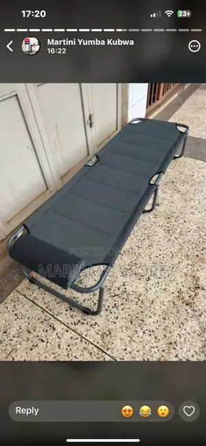 Portable Heavy-Duty Folding Camping Cot With a Dark Grey or Black