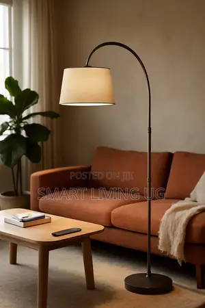Tall Arc Floor Lamp With Weighted Metal Base