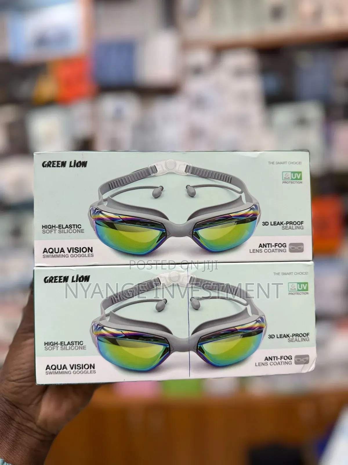 Green Lion AquaVision Pro Waterproof Swimming Goggles -