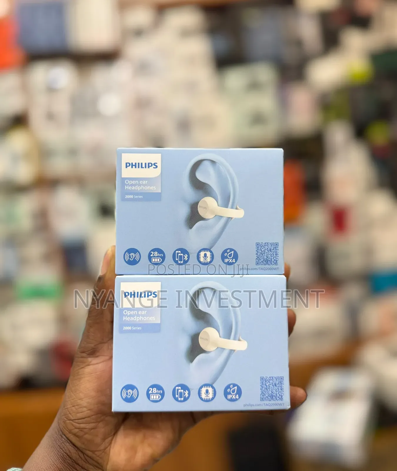 Philips TAQ2000BK Black Open-Ear True Wireless Ear-Clip -