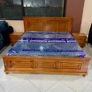 6by6 Bed, Mahogany Wood - Senana Hypermarket