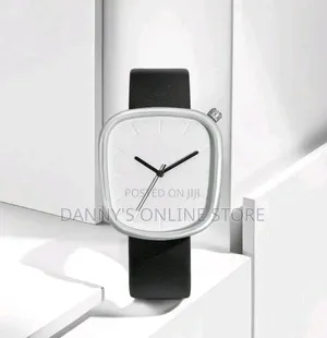 TOMI Pebble Minimalist Leather Quartz Men's Watch, Luxury Business.