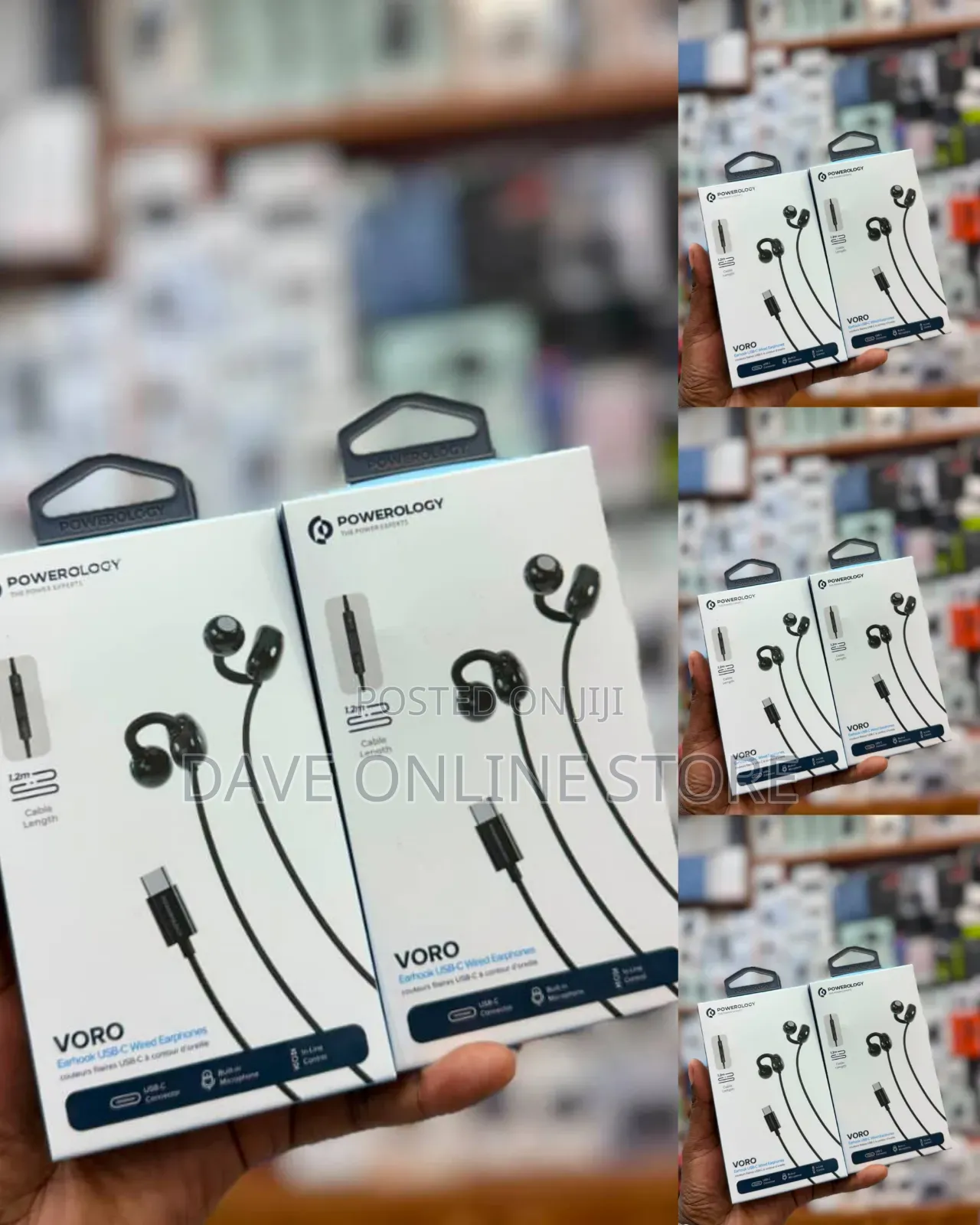 Powerology Voro Earhook USB-C Wired Earphones