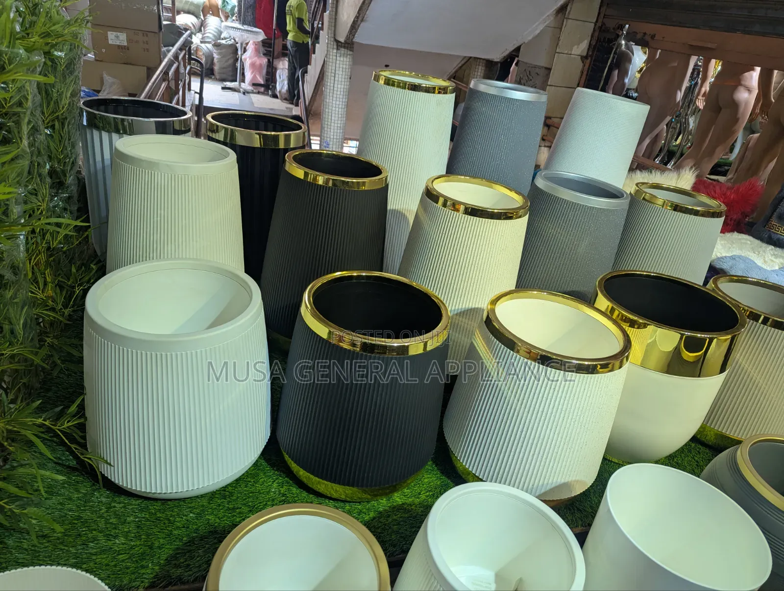 Modern Minimalist Fluted Plastic Planter