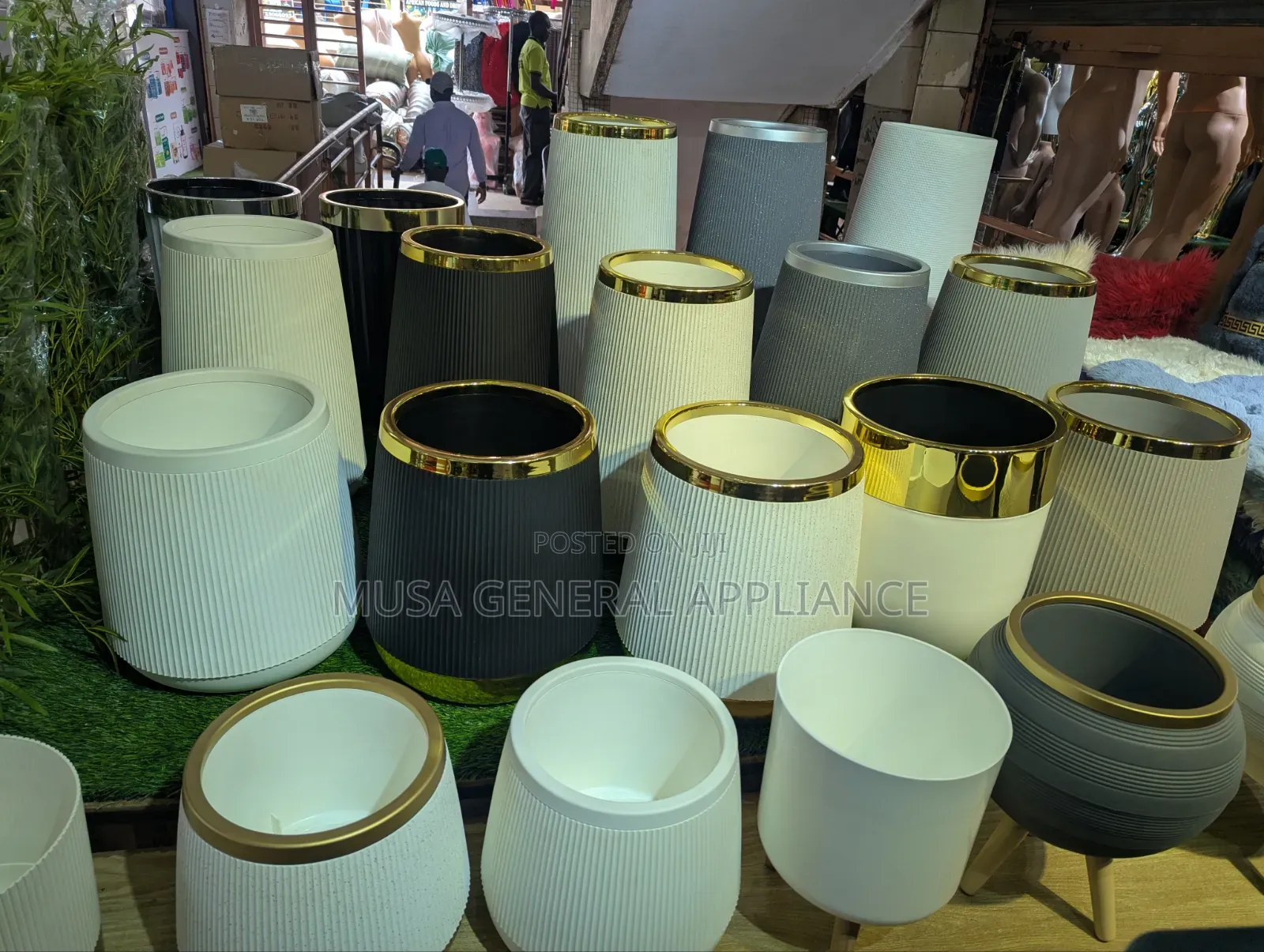 Modern Minimalist Fluted Plastic Planter