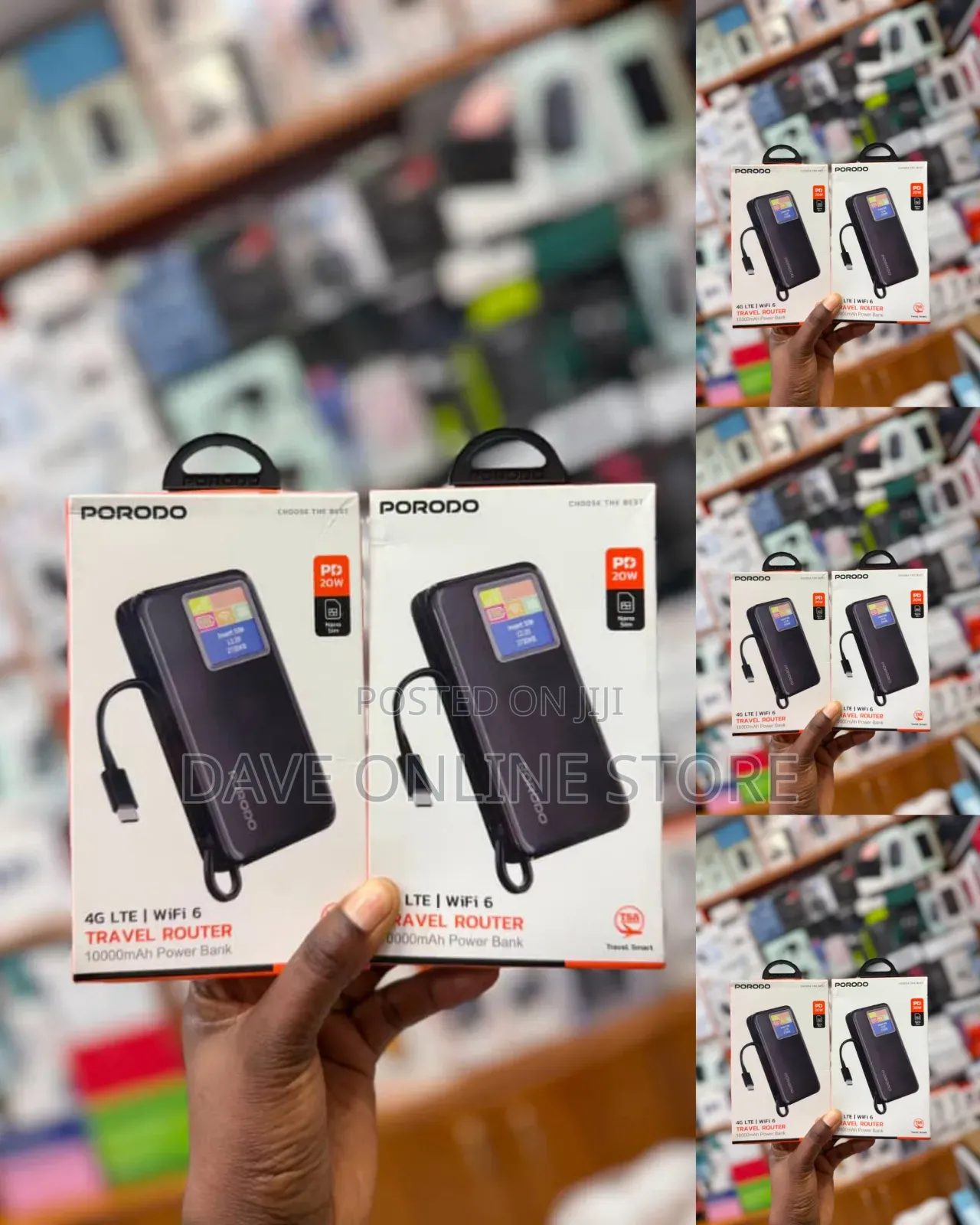 Porodo 4G LTE/WiFi 6 Travel Router