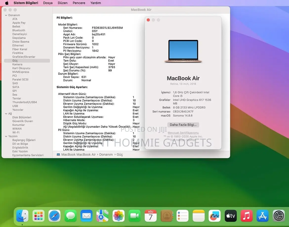 Laptop Apple MacBook Air 2018 8GB Intel Core i5 SSD 256GB