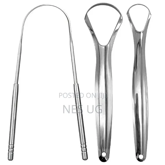3Pcs Set Tongue Scraper,Steel Tongue Scraper for Adult Mouth Cleaning