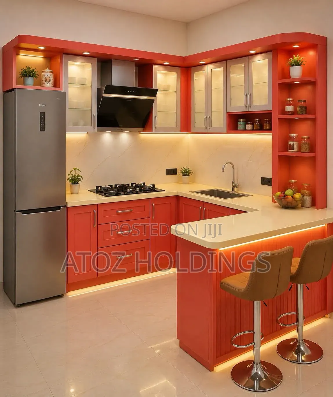 Kitchen Cabinets Charged Per Running Meter 970,000/- Per Running Meter