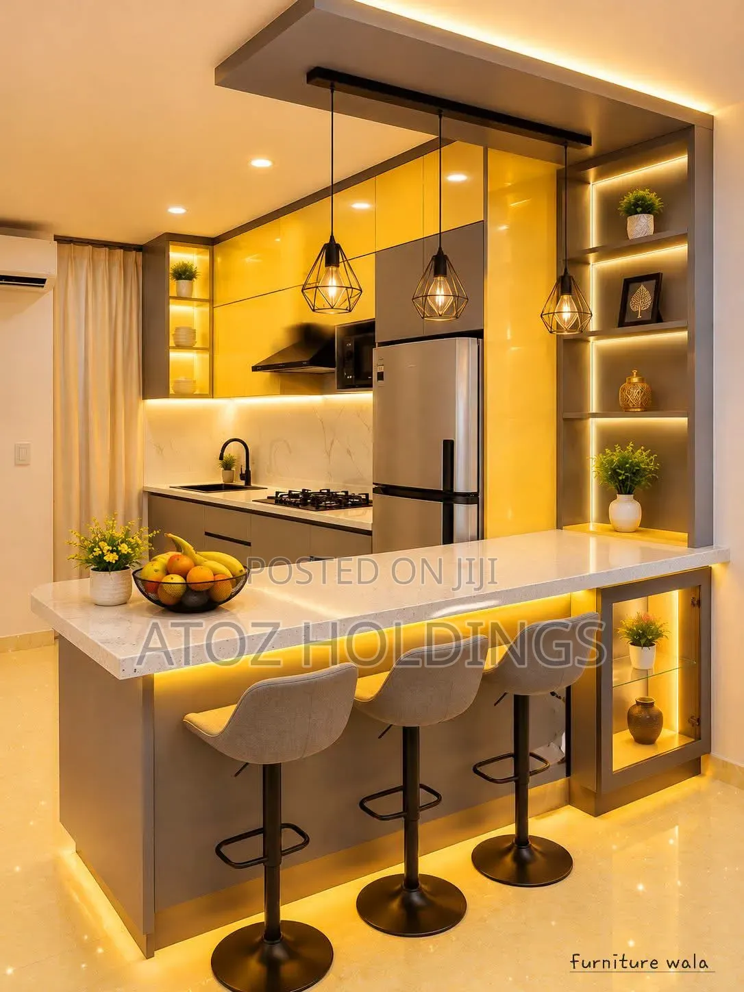 Kitchen Cabinets Charged Per Running Meter 970,000/- Per Running Meter