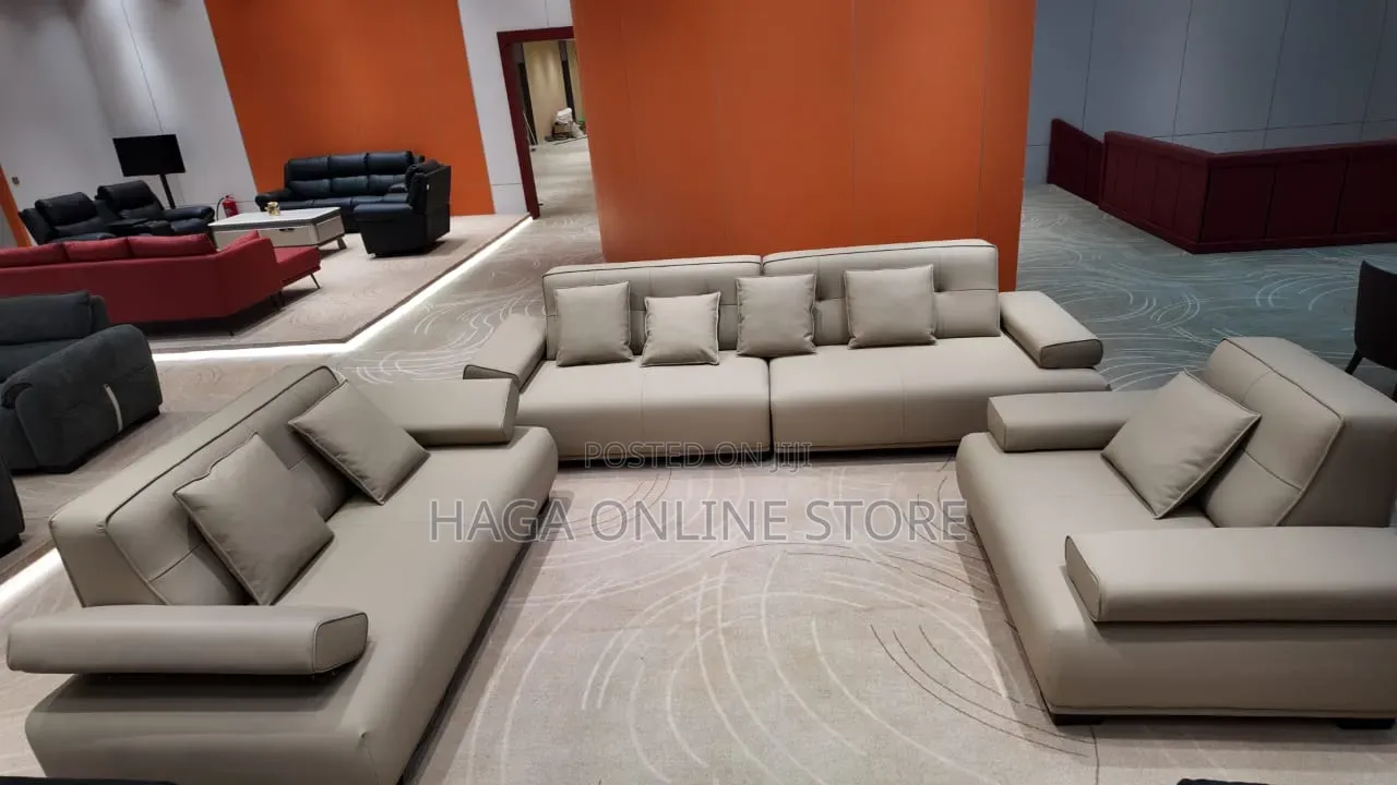 Leather Black Living Room Sofa