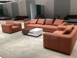 6 Seaters Leather Sofa