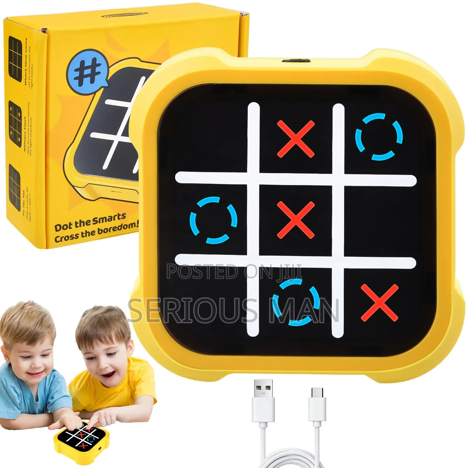 Electronic Tic-Tac-Toe Bolt Game, a Portable 3-in-1 or 4-in-1 Handheld