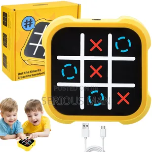Electronic Tic-Tac-Toe Bolt Game, a Portable 3-in-1 or 4-in-1 Handheld