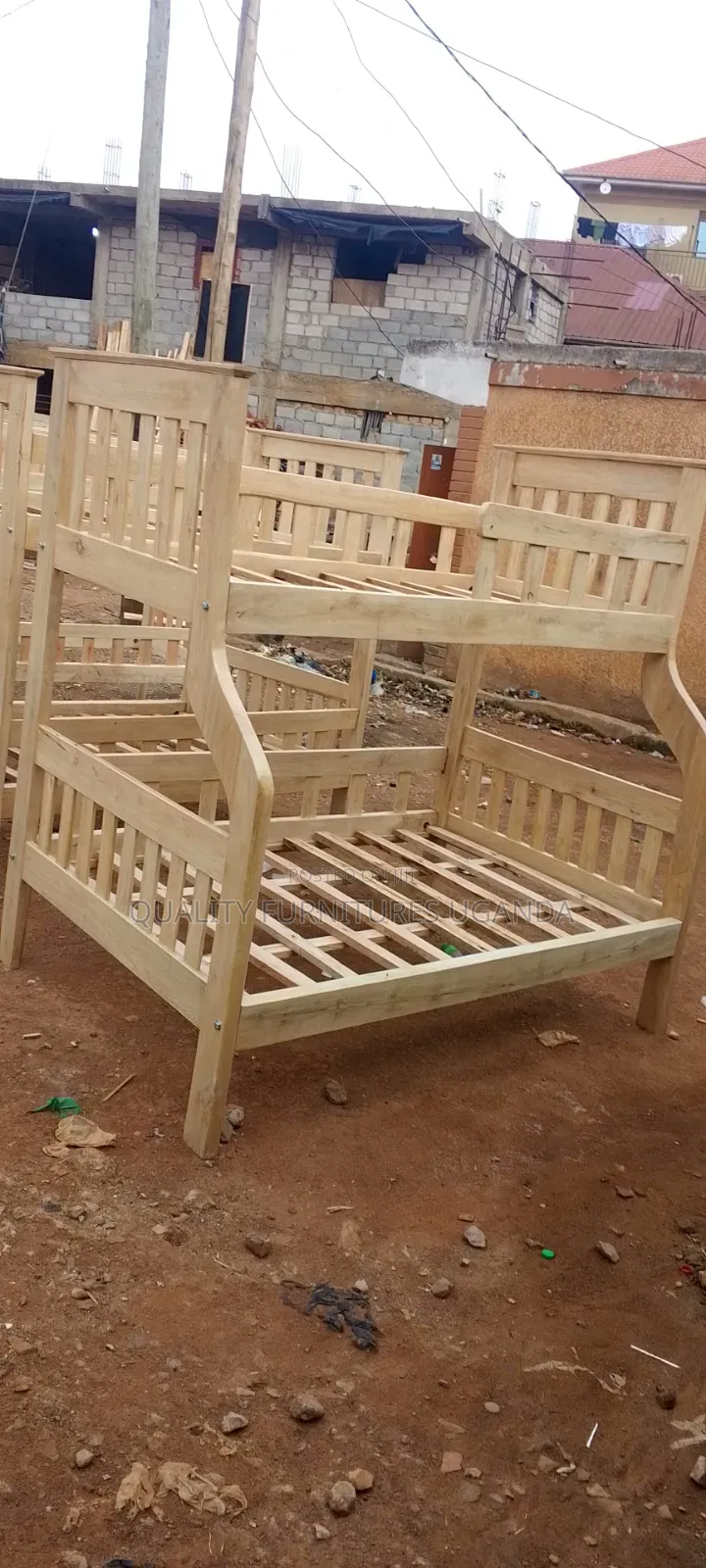 Twin Double Varnished Bed Decker