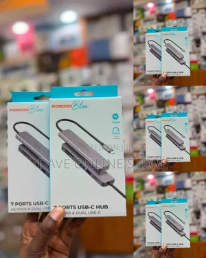 Porodo Blue 7-in-1 USB-C Hub (Model PB-71HBC)