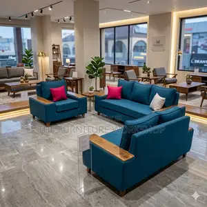 Blue 6 Seater Sofa Set - Senana Hypermarket