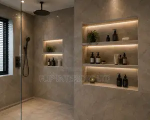 Recessed Shower Shelves for Toiletries