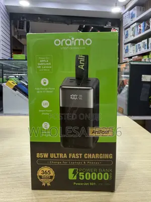 Oraimo Power Jet 501 PowerBank 50000mAh OPB-750SQ 85W Ultra Fast Charg