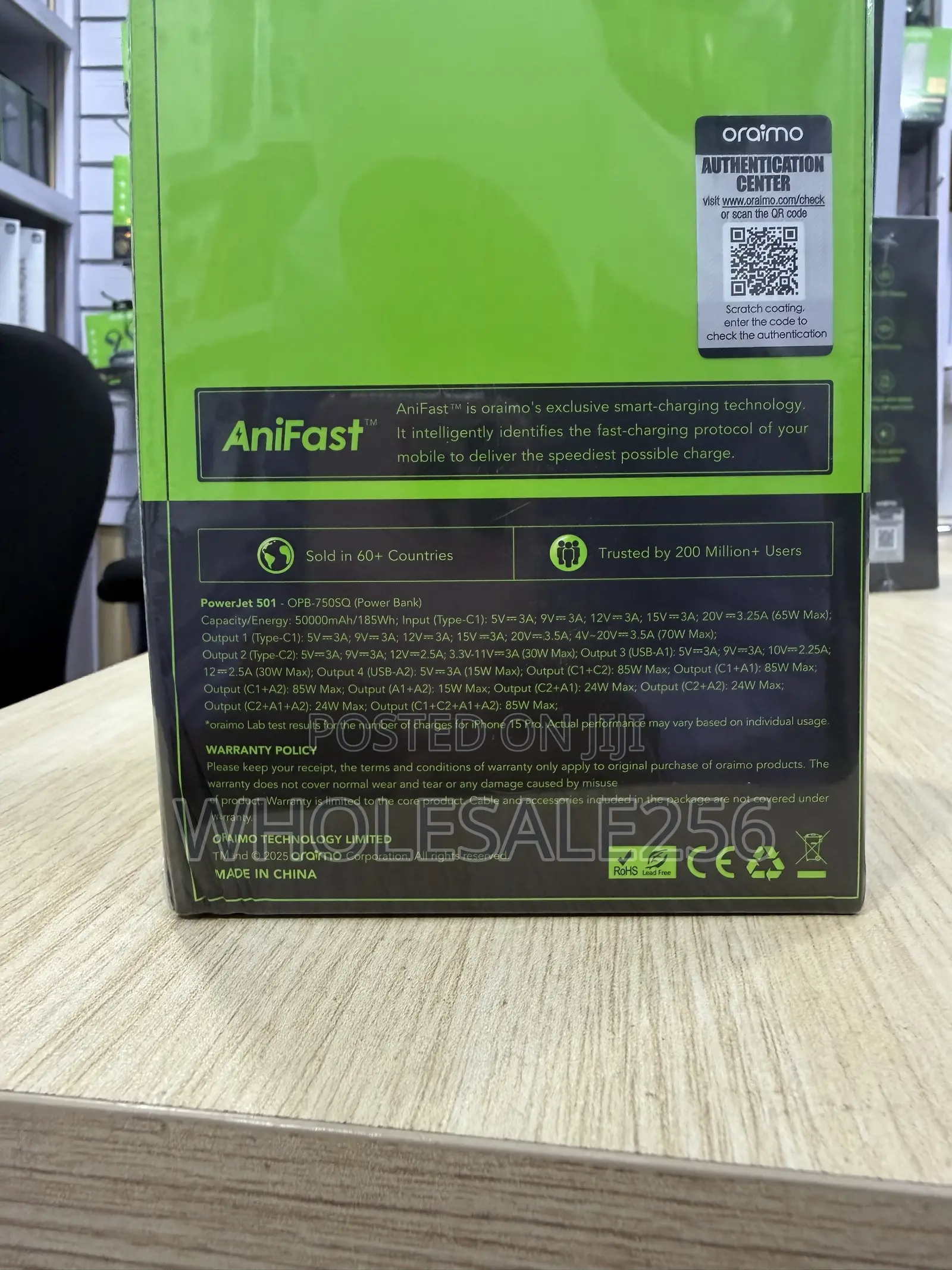 Oraimo Power Jet 501 PowerBank 50000mAh OPB-750SQ 85W Ultra Fast Charg