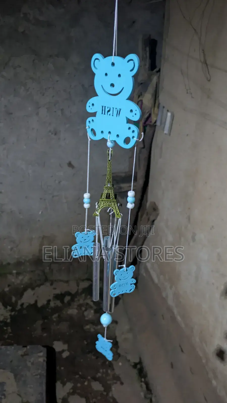 Teddy-Bear Blue Wind Chime
