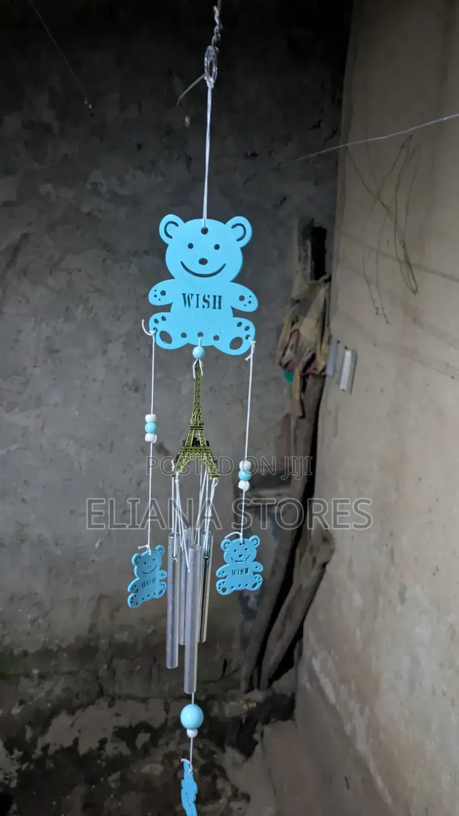 Teddy-Bear Blue Wind Chime