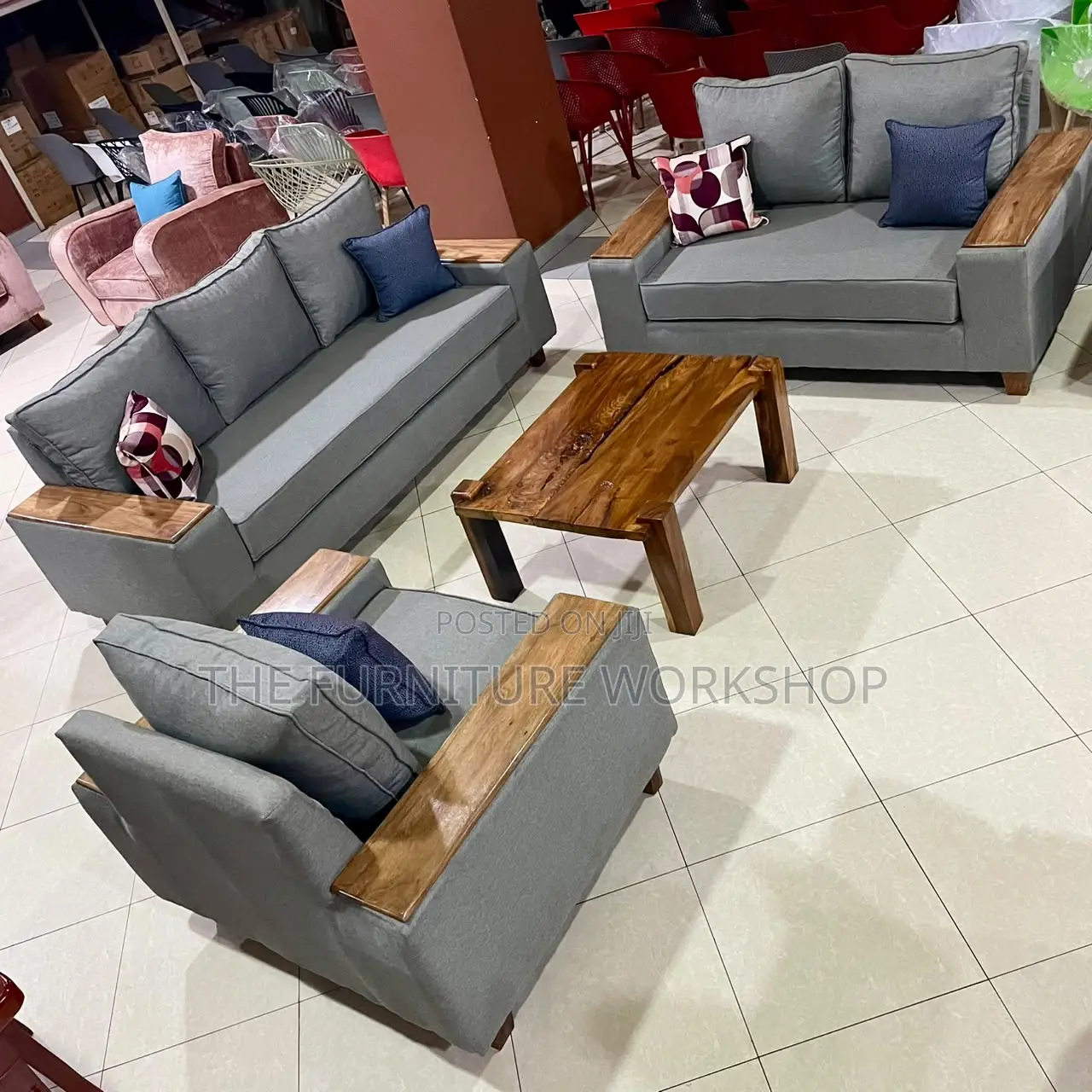 Light Gray 6 Seater Sofa - Senana Hypermarket Building