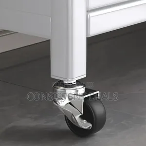 Kitchen Pantry Cabinet With Glass Doors and Removable Wheels
