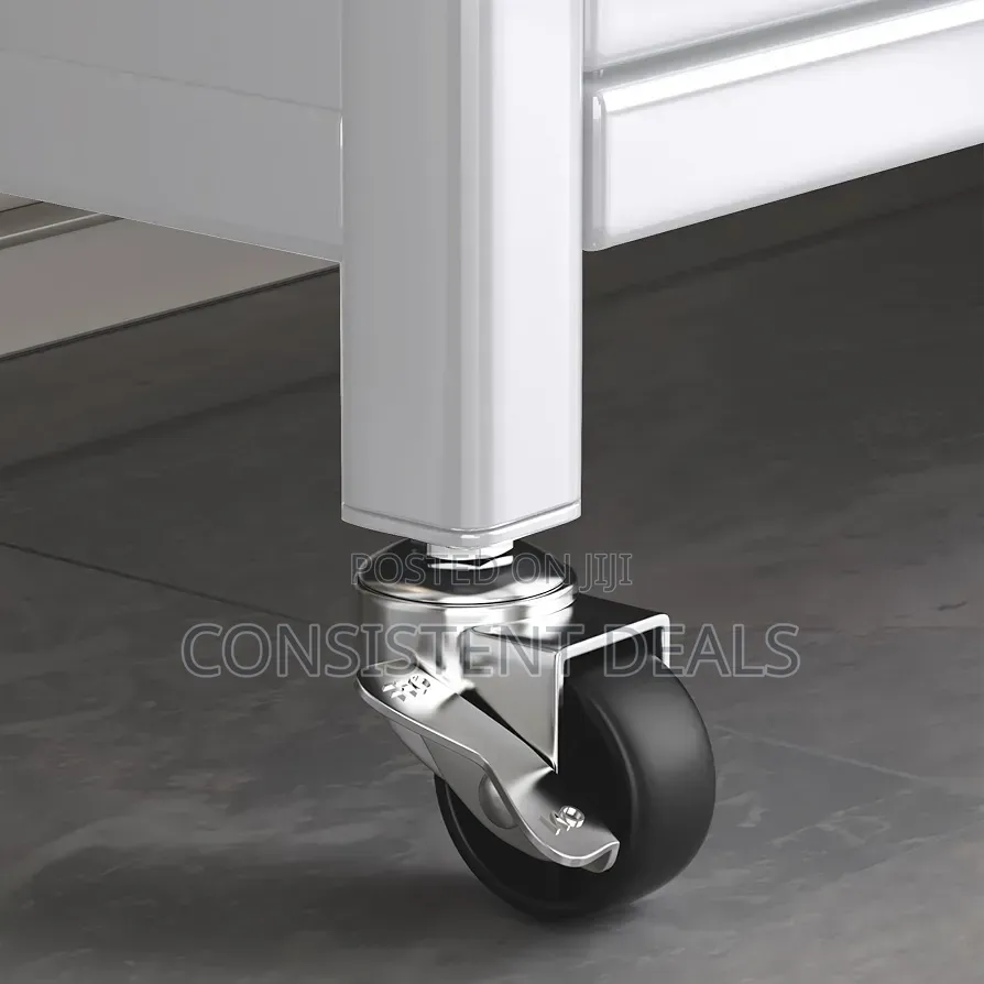 Kitchen Pantry Cabinet With Glass Doors and Removable Wheels