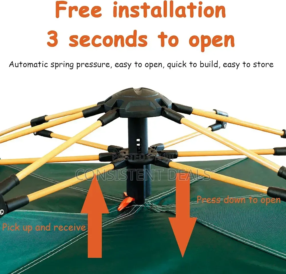 3-4 Man Festival Dome Tent, 4 Person Family Camping Tent