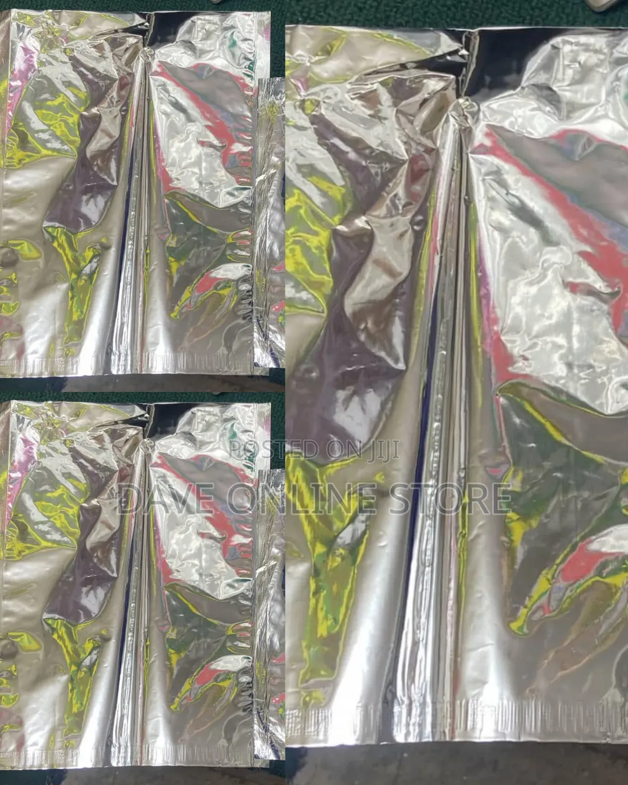 Heat-Sealed, Flat Silver Aluminum Foil Pouch Bags