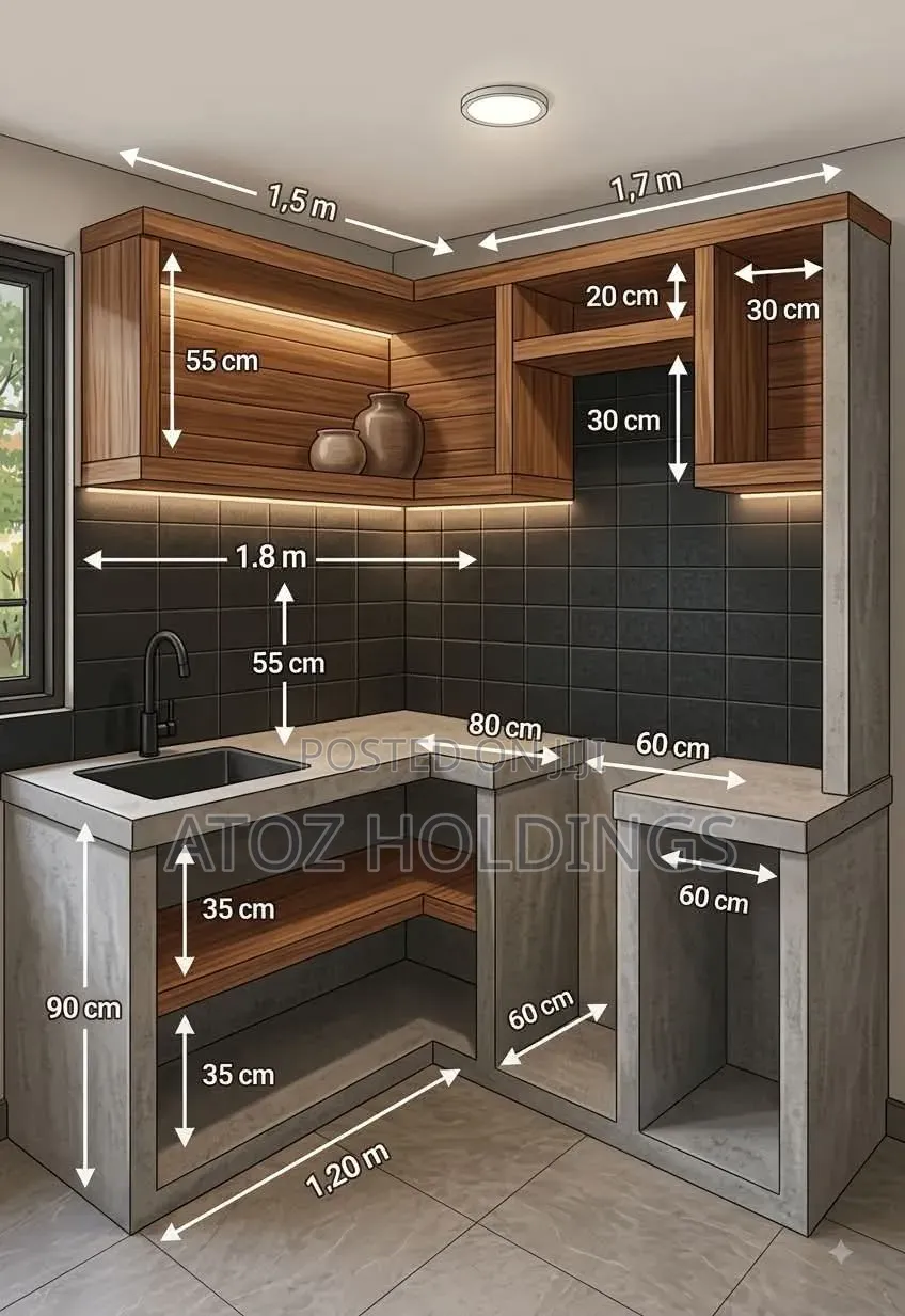 Kitchen Cabinets From 880,000/- Per Running Meter in Any Colour