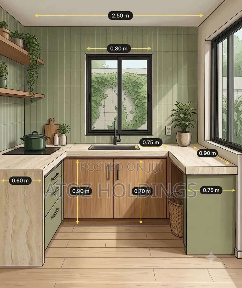 Kitchen Cabinets From 880,000/- Per Running Meter in Any Colour