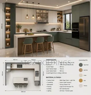 Kitchen Cabinets State of the Art From 12,000,000/- In Any Colour