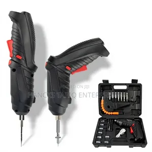 Cordless Electric Screwdriver and Multi-Bit Tool Set in Carrying Case