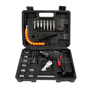 Cordless Electric Screwdriver and Multi-Bit Tool Set in Carrying Case